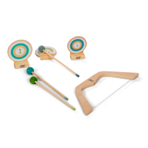 set de arco y flecha con discos de objetivo